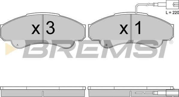 Bremsi BP2998 - Bremžu uzliku kompl., Disku bremzes adetalas.lv