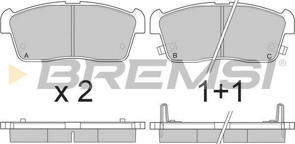 Bremsi BP2902 - Bremžu uzliku kompl., Disku bremzes adetalas.lv