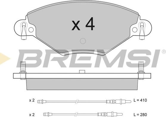 Bremsi BP2939 - Bremžu uzliku kompl., Disku bremzes adetalas.lv