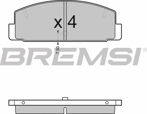 Bremsi BP2448 - Bremžu uzliku kompl., Disku bremzes adetalas.lv