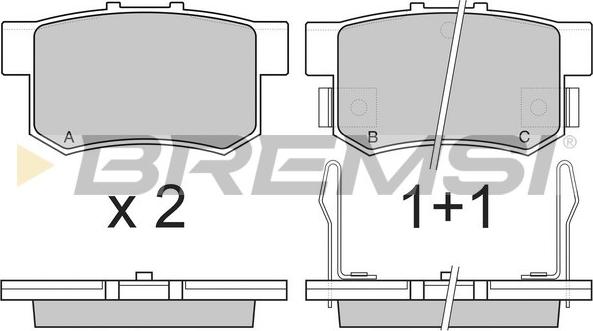 Bremsi BP2483 - Bremžu uzliku kompl., Disku bremzes adetalas.lv