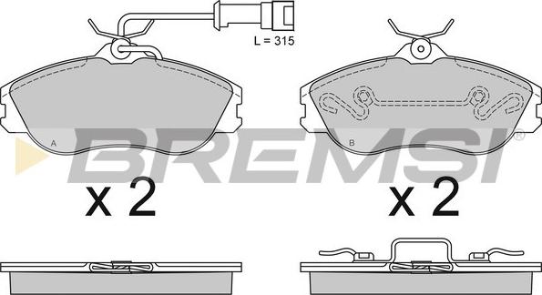 Bremsi BP2478 - Bremžu uzliku kompl., Disku bremzes adetalas.lv