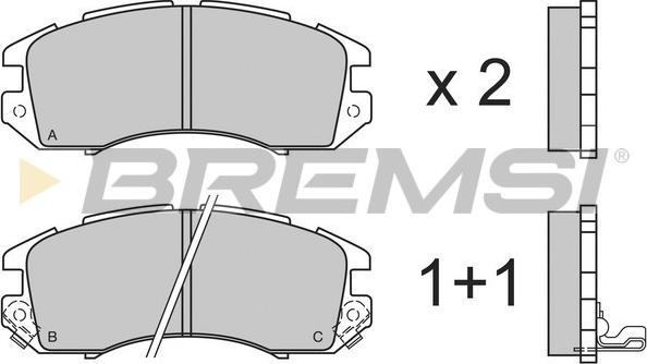 Bremsi BP2535 - Bremžu uzliku kompl., Disku bremzes adetalas.lv