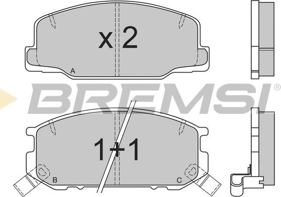 Bremsi BP2537 - Bremžu uzliku kompl., Disku bremzes adetalas.lv