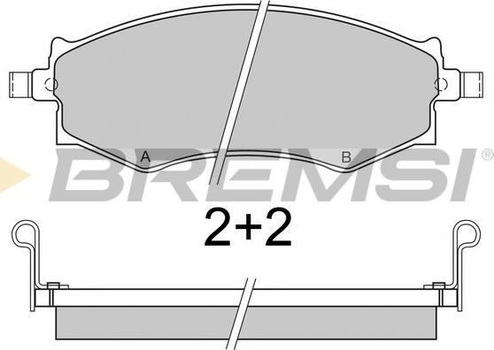 Bremsi BP2572 - Bremžu uzliku kompl., Disku bremzes adetalas.lv