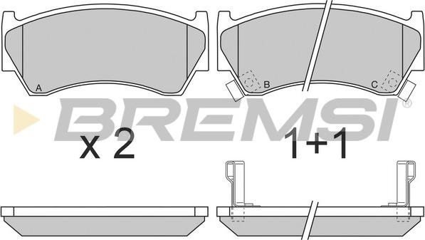 Bremsi BP2691 - Bremžu uzliku kompl., Disku bremzes adetalas.lv