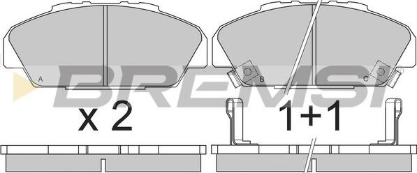 Bremsi BP2648 - Bremžu uzliku kompl., Disku bremzes adetalas.lv