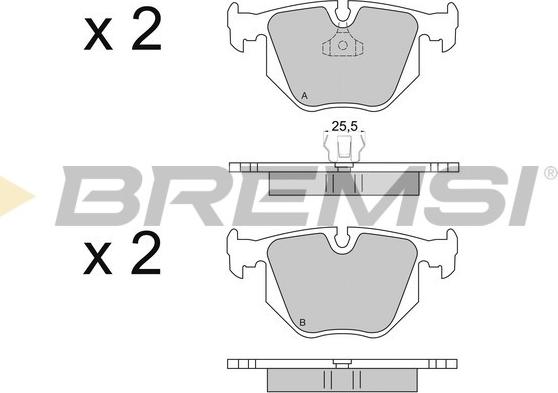 Bremsi BP2652 - Bremžu uzliku kompl., Disku bremzes adetalas.lv