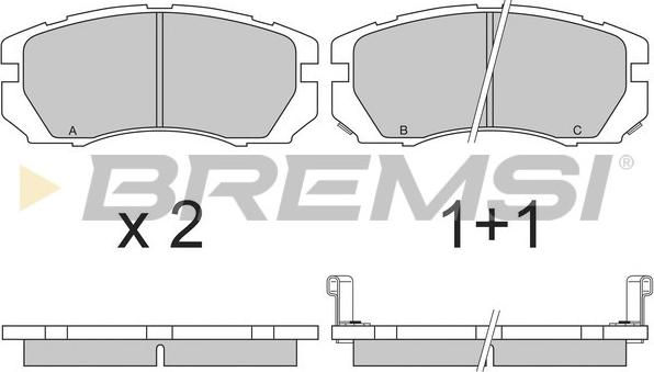 Bremsi BP2663 - Bremžu uzliku kompl., Disku bremzes adetalas.lv