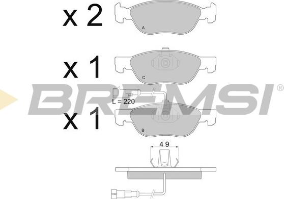 Bremsi BP2667 - Bremžu uzliku kompl., Disku bremzes adetalas.lv