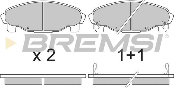 Bremsi BP2601 - Bremžu uzliku kompl., Disku bremzes adetalas.lv