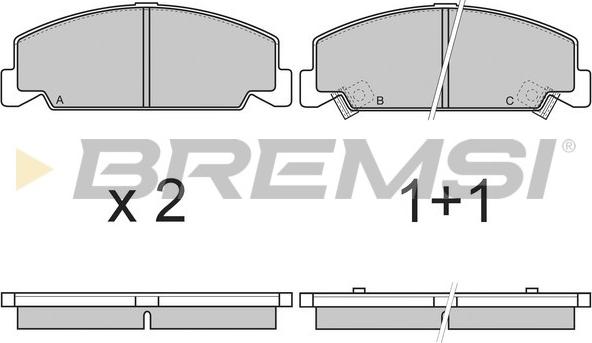 Bremsi BP2634 - Bremžu uzliku kompl., Disku bremzes adetalas.lv