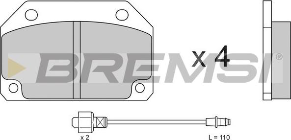 Bremsi BP2154 - Bremžu uzliku kompl., Disku bremzes adetalas.lv