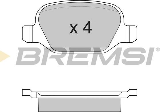 Bremsi BP2890 - Bremžu uzliku kompl., Disku bremzes adetalas.lv