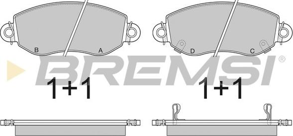 Bremsi BP2887 - Bremžu uzliku kompl., Disku bremzes adetalas.lv