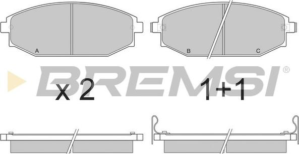 Bremsi BP2871 - Bremžu uzliku kompl., Disku bremzes adetalas.lv