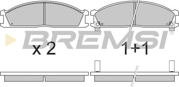 Bremsi BP2370 - Bremžu uzliku kompl., Disku bremzes adetalas.lv