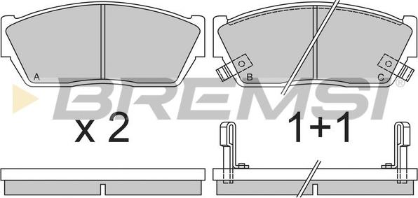 Bremsi BP2288 - Bremžu uzliku kompl., Disku bremzes adetalas.lv