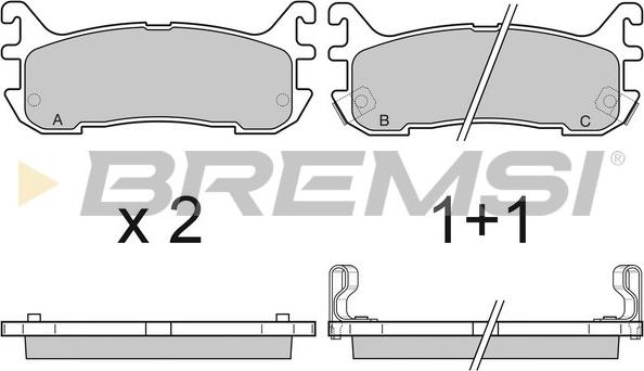 Bremsi BP2759 - Bremžu uzliku kompl., Disku bremzes adetalas.lv