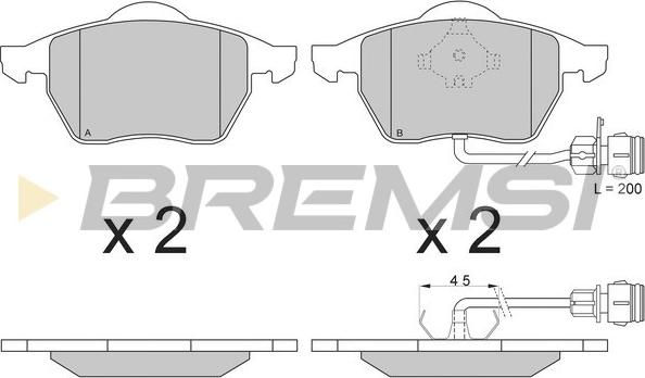 Bremsi BP2733 - Bremžu uzliku kompl., Disku bremzes adetalas.lv