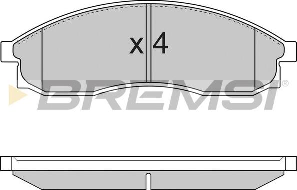 Bremsi BP2726 - Bremžu uzliku kompl., Disku bremzes adetalas.lv