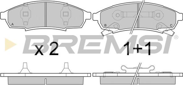 Bremsi BP2778 - Bremžu uzliku kompl., Disku bremzes adetalas.lv