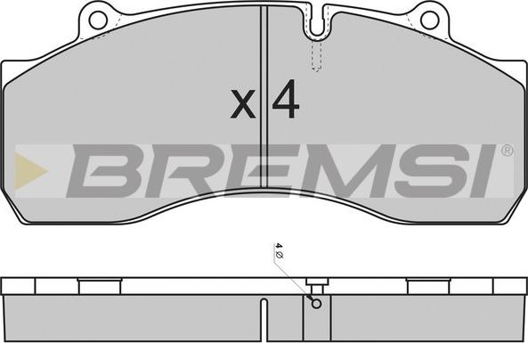 Bremsi BP7308 - Bremžu uzliku kompl., Disku bremzes adetalas.lv