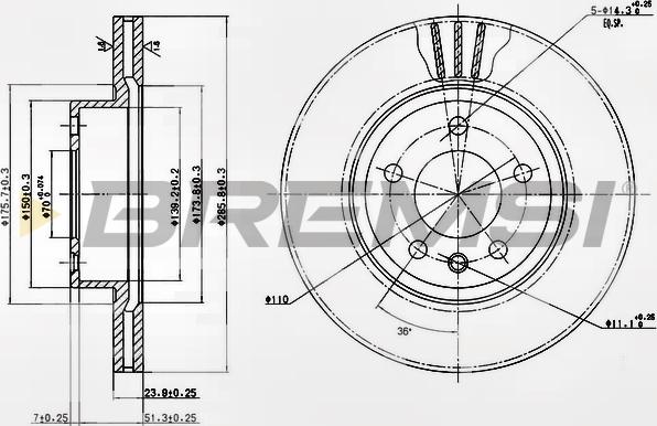 Bremsi CD6697V - Bremžu diski adetalas.lv