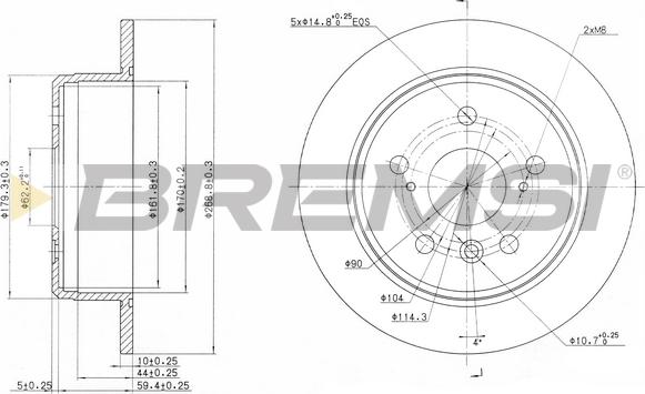 Bremsi CD6684S - Bremžu diski adetalas.lv