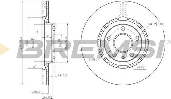 Bremsi CD6156V - Bremžu diski adetalas.lv