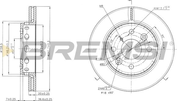 Bremsi CD6854V - Bremžu diski adetalas.lv