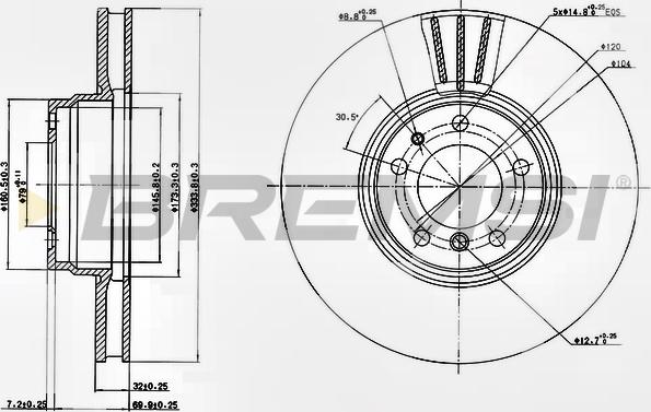 Bremsi CD6832V - Bremžu diski adetalas.lv