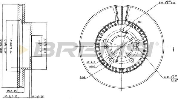 Bremsi CD6829V - Bremžu diski adetalas.lv