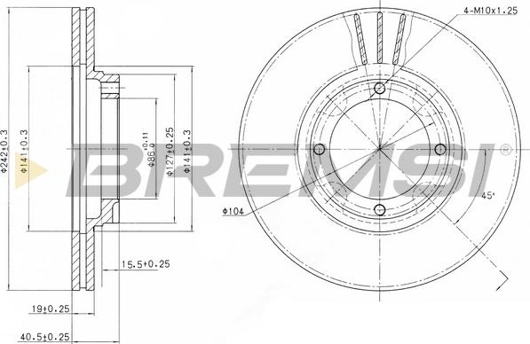 Bremsi CD6389V - Bremžu diski adetalas.lv