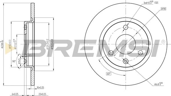 Bremsi CD6335S - Bremžu diski adetalas.lv