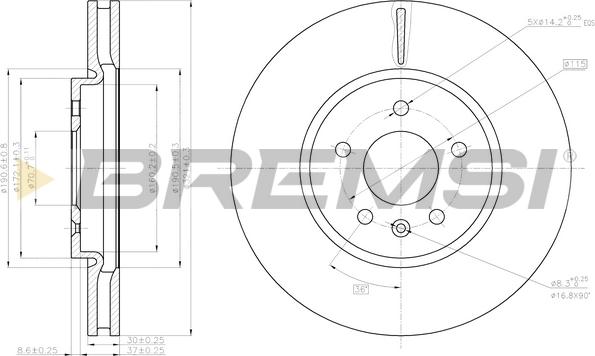 Bremsi CD8191V - Bremžu diski adetalas.lv