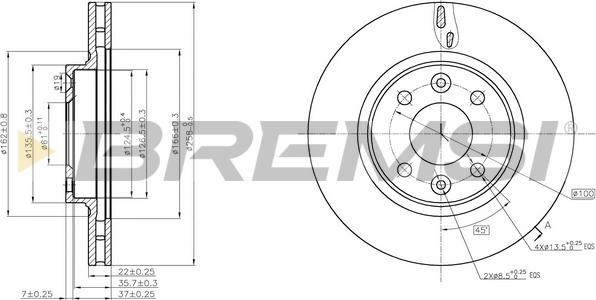 Bremsi CD8327V - Bremžu diski adetalas.lv