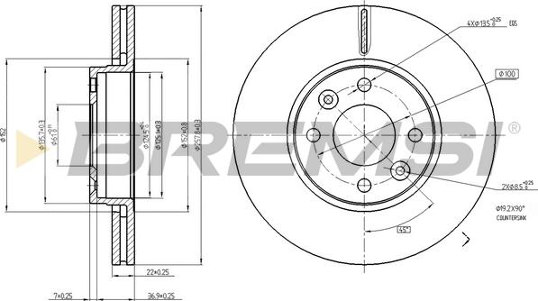 Bremsi CD7978V - Bremžu diski adetalas.lv