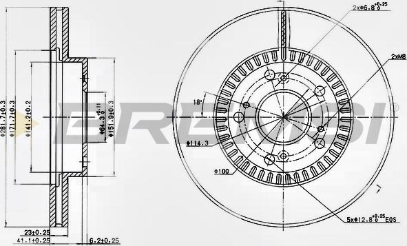 Bremsi CD7496V - Bremžu diski adetalas.lv