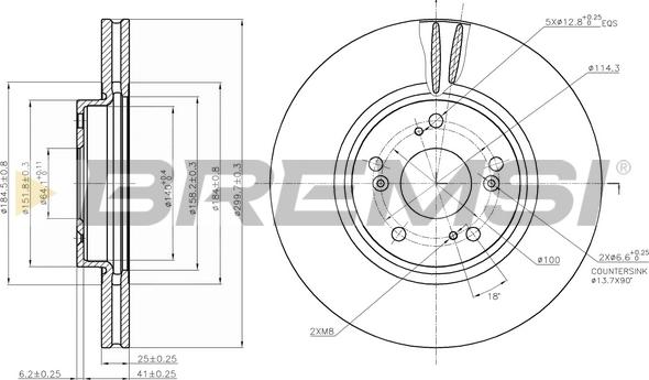 Bremsi CD7424V - Bremžu diski adetalas.lv