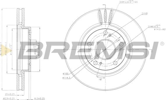 Bremsi CD7557V - Bremžu diski adetalas.lv