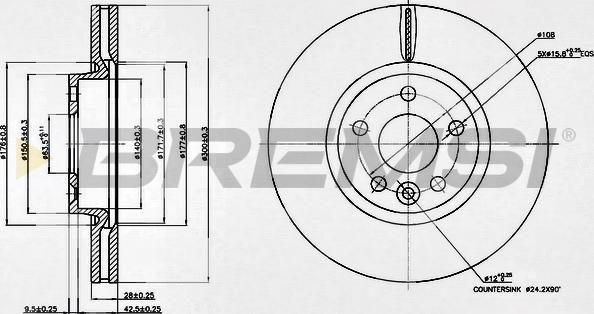 Bremsi CD7567V - Bremžu diski adetalas.lv