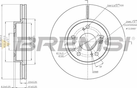 Bremsi CD7539V - Bremžu diski adetalas.lv