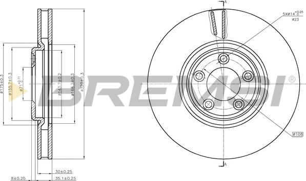 Bremsi CD7648V - Bremžu diski adetalas.lv