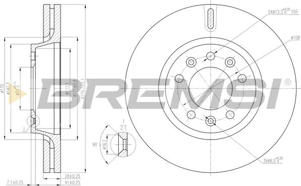 Bremsi CD7601V - Bremžu diski adetalas.lv