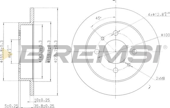 Bremsi CD7613S - Bremžu diski adetalas.lv