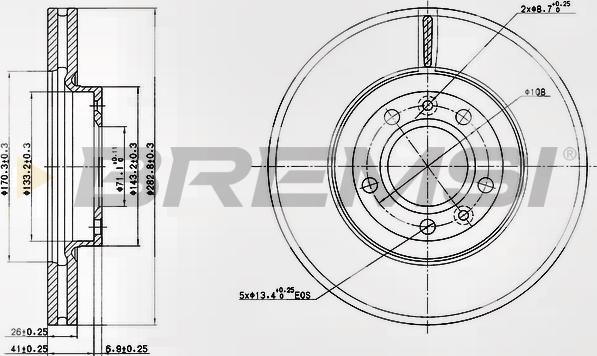 Bremsi CD7132V - Bremžu diski adetalas.lv