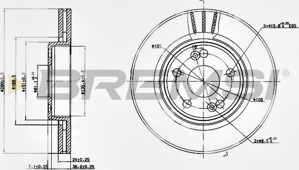 Bremsi CD7123V - Bremžu diski adetalas.lv