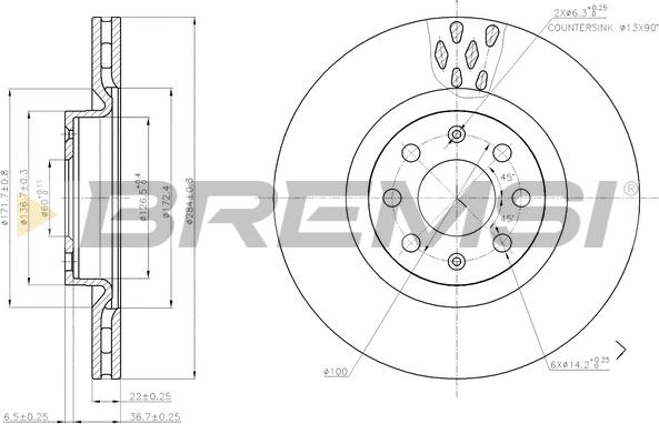 Bremsi CD7804S - Bremžu diski adetalas.lv