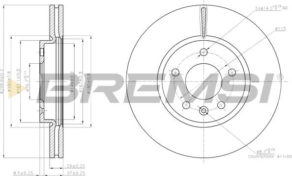 Bremsi CD7870V - Bremžu diski adetalas.lv